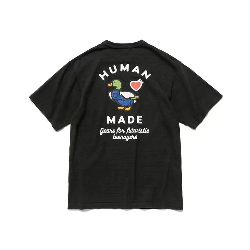 

Harajuku Japan HUMAN MADE T Shirt Men Big Mallard Tiger Dog Print T-Shirt Don Tee Oversized Tops Unisex