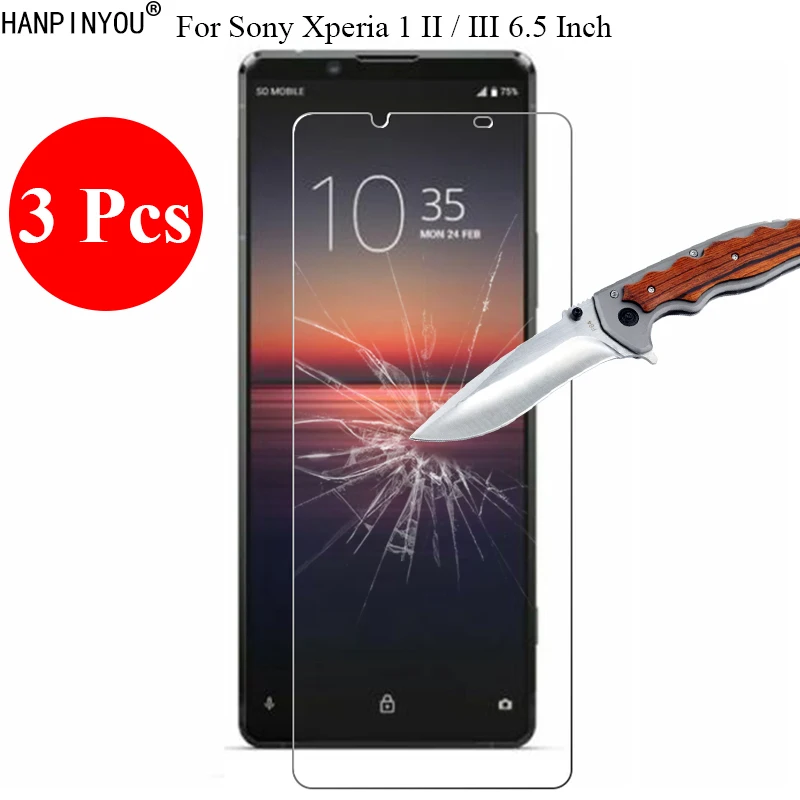 

Новое закаленное стекло 3 шт./лот 9H 2.5D, Защита экрана для Sony Xperia 1 IV II / III 6,5 дюйма, защитная пленка + инструменты для очистки