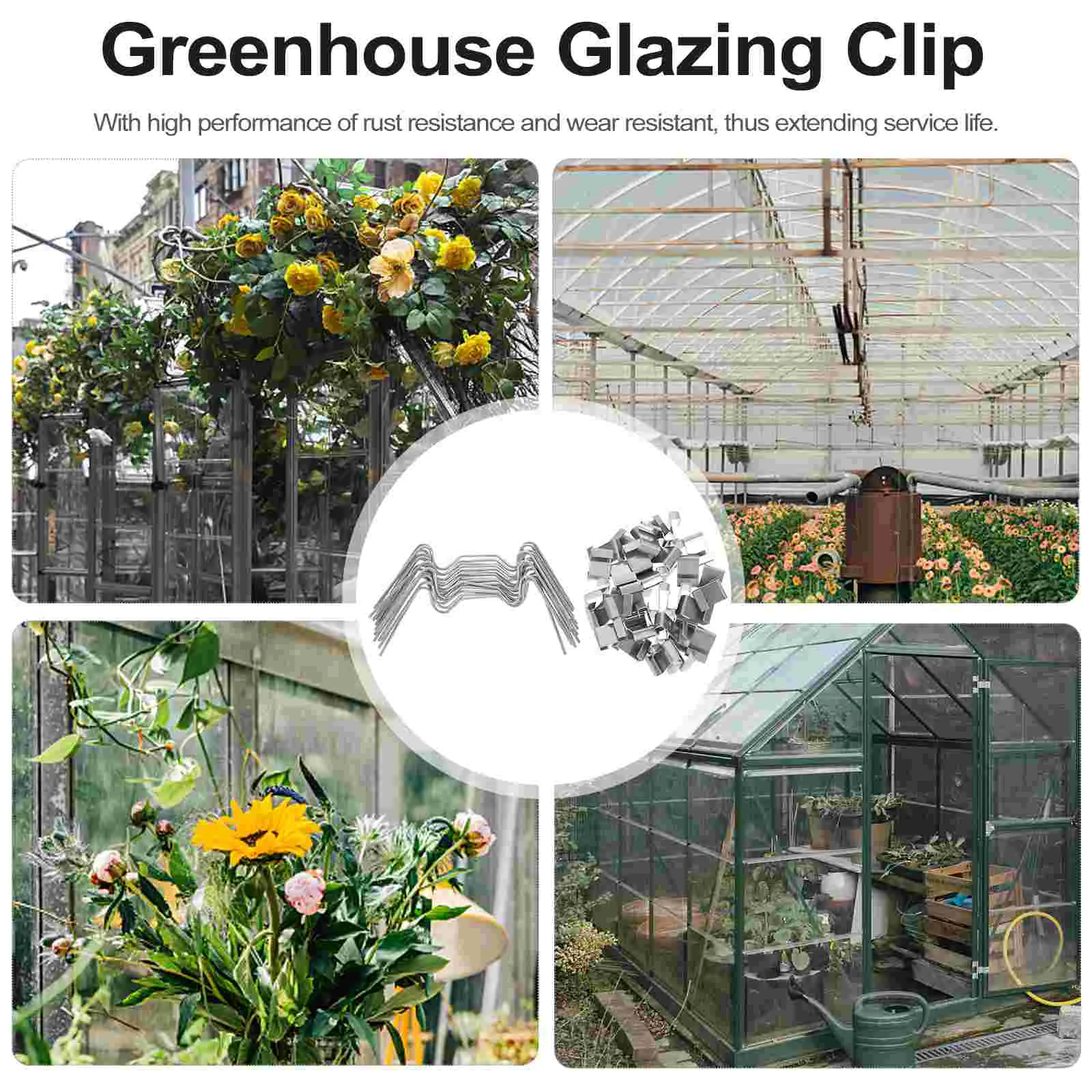 100 шт. зажимы для остекления тепличного стекла шнура перекрытие серебряная