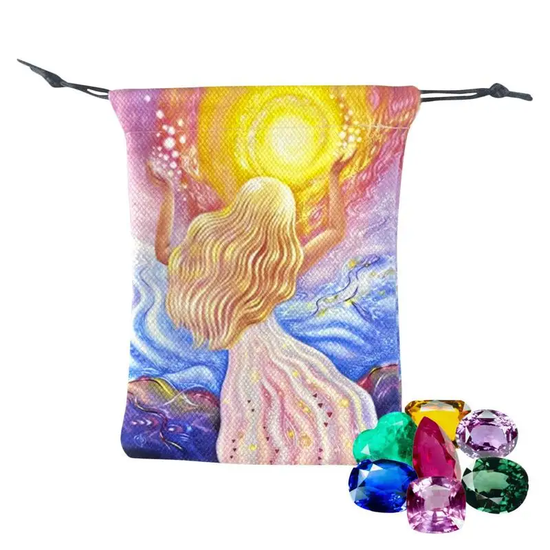 

Velvet Tarot Bag Reusable Unique Pattern Pouch Jewelry Bag Pouch For Tarot Rune Bag Playing Cards Coins Cosmetics Trading Cards