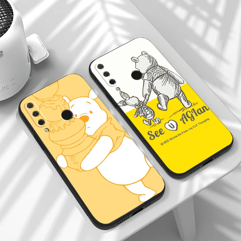 

Disney Winnie Phone Case For HUAWEI Honor 8X 9X 9 Lite 10 10X Lite 10i Black ShockProof Back TPU Silicone Cover Coque Soft