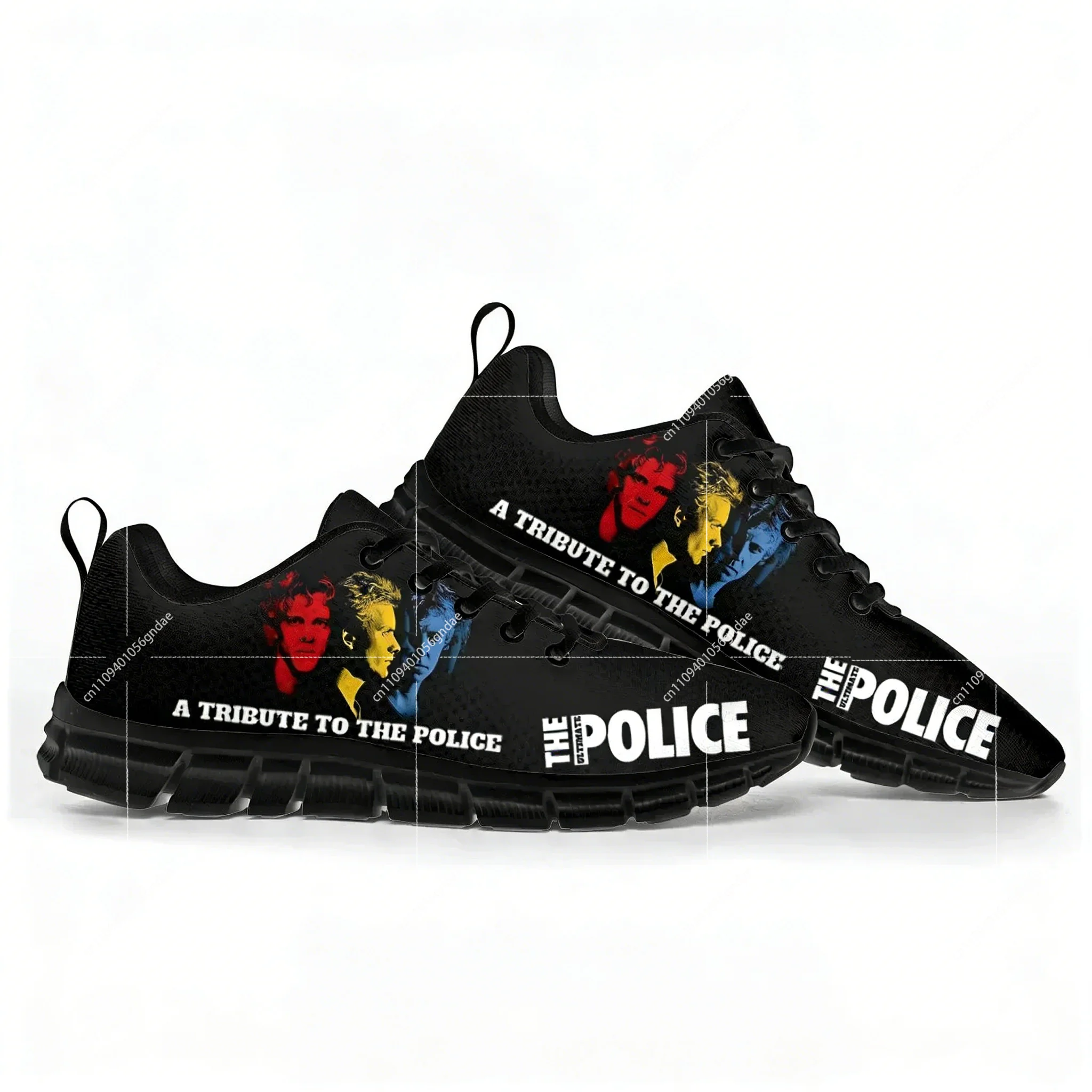 Фото Кроссовки Police Band Pop Hot Sports Shoes для мужчин и женщин, повседневные, на заказ, для пар, черные №1