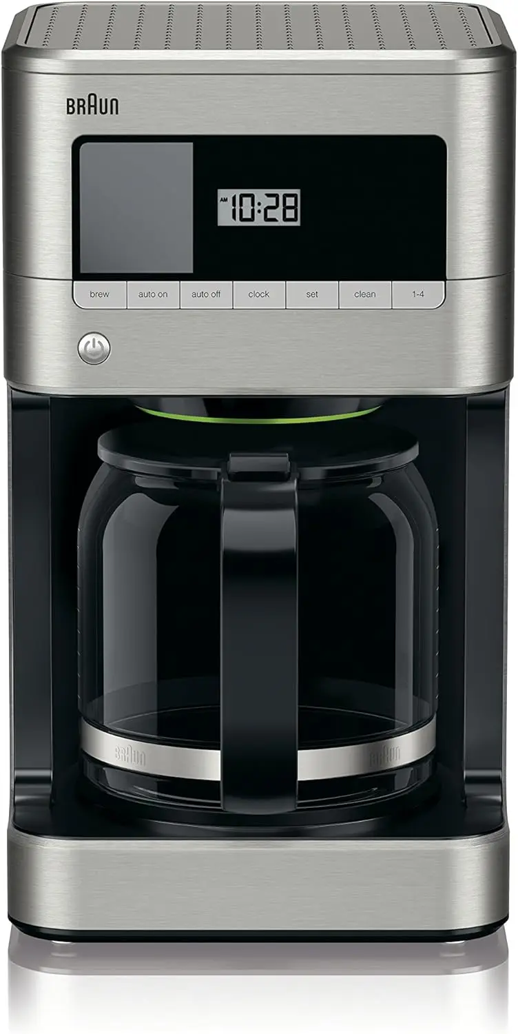 

BrewSense Drip Glass Coffeemaker, 12 Cup, Stainless Steel