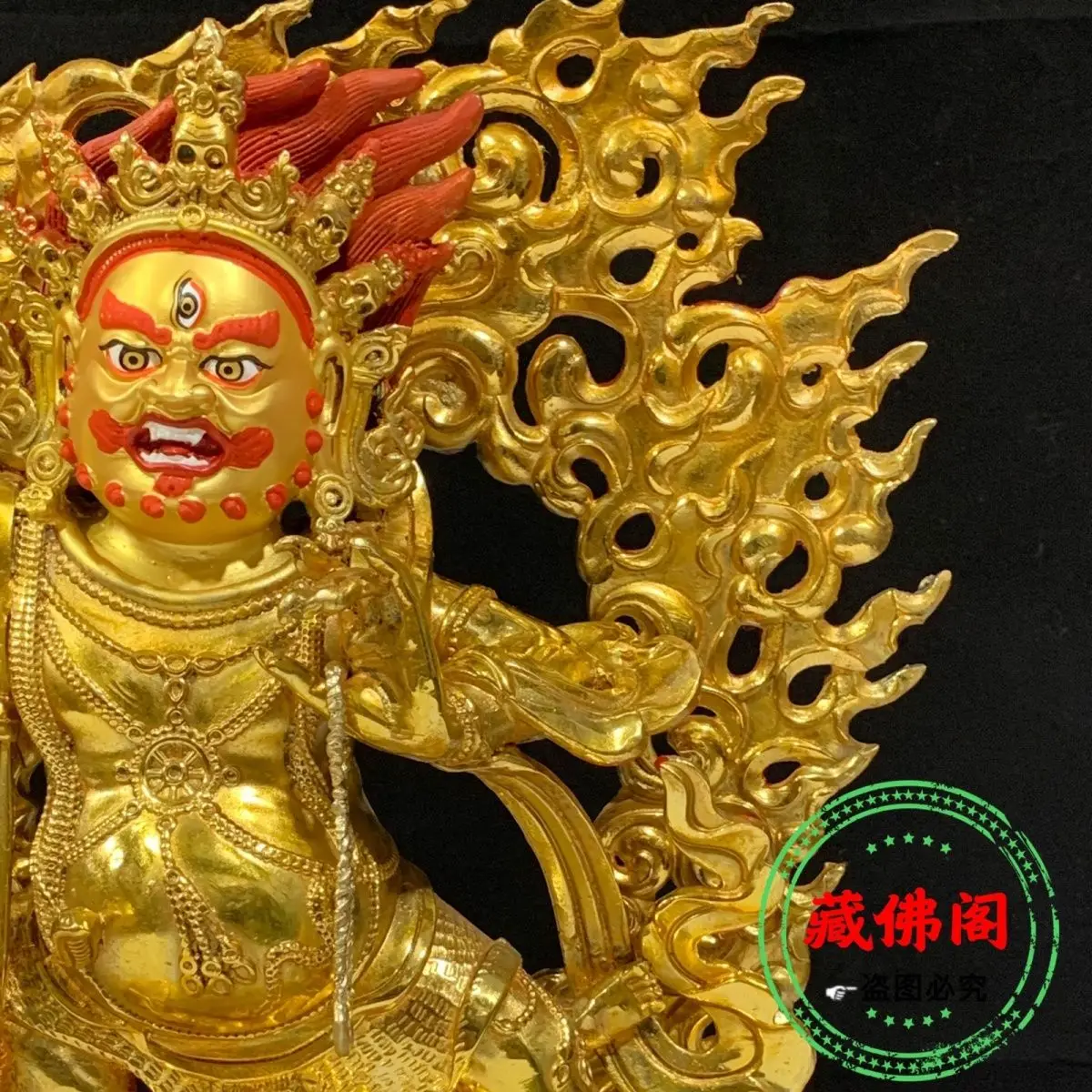 Статуя Будды Ваджрапани из чистой меди 10 дюймов