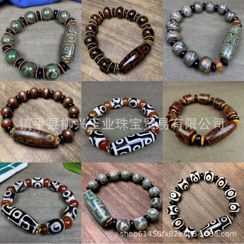 Браслет с высокой масляной целлюлозной старинной Агатой бусиной девятью небом