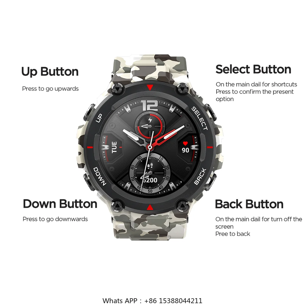 Восстановленная машина T-Rex Смарт-часы 5ATM Водонепроницаемые умные часы