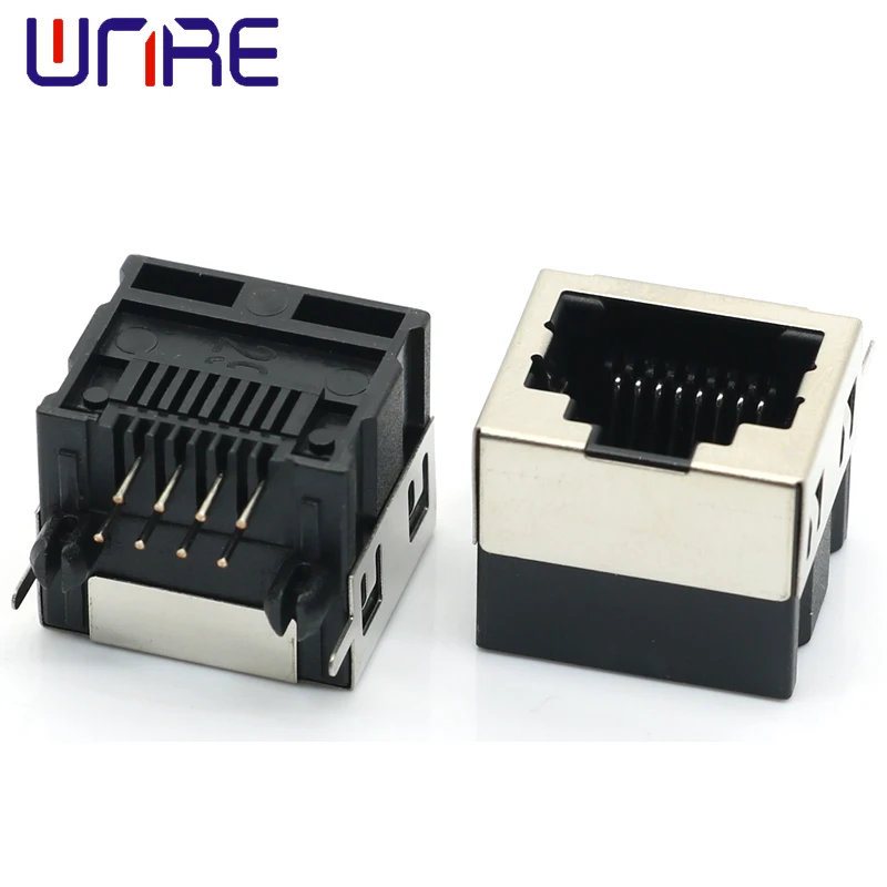 5 шт. розетка RJ45-55 с одним портом половина упаковки черный 8P сетевой разъем