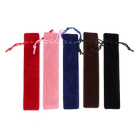 50 pieces pen pouch velvet drawstring pen bag velvet case pencil bag for pen and pencil mix colors