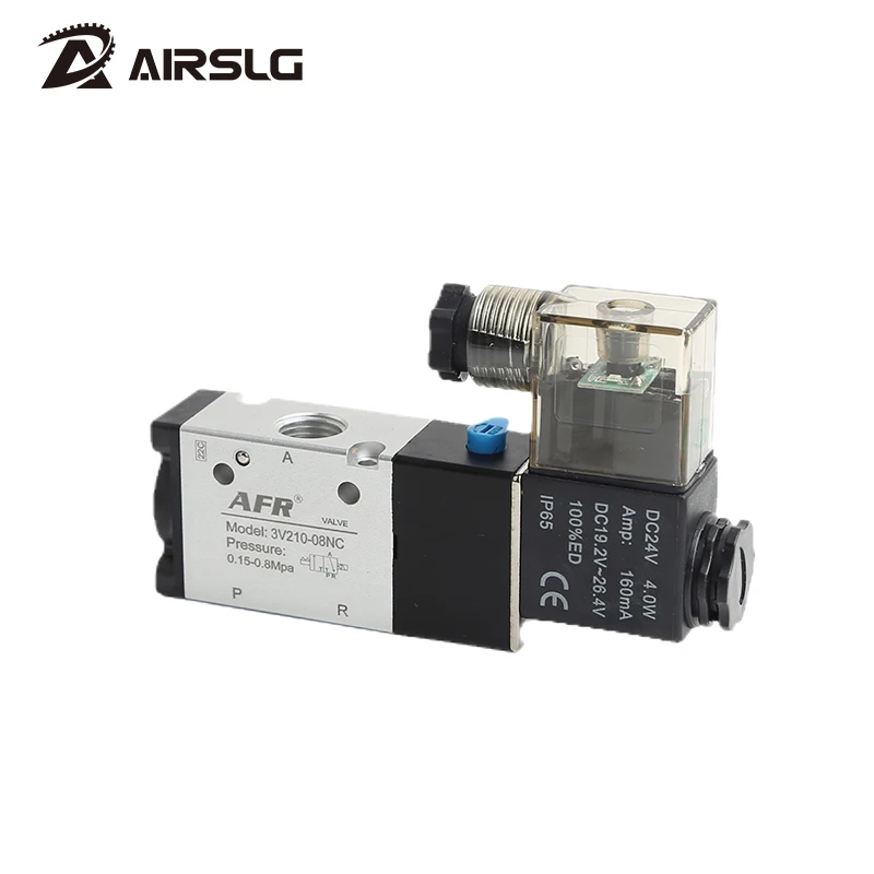 

Пневматический электромагнитный клапан AIRSLG 3V210-08-NC 1/4" 24В DC 12В 110В AC