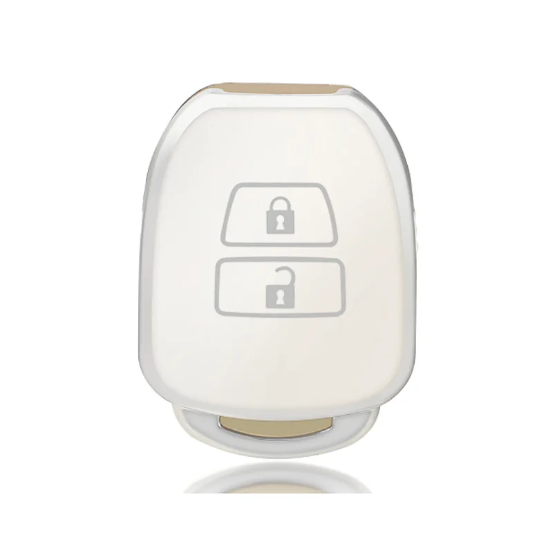 

Чехол для дистанционного ключа из ТПУ с двумя кнопками для Toyota Aqua Ractis Vitz RAV4 HiAce Land Cruiser 2010 - 2019