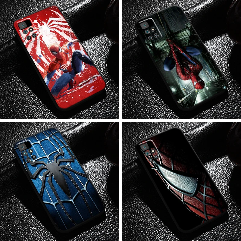 

Marvel Spiderman For Xiaomi Redmi 10 Phone Case 6.5 Inch Coque Silicone Cover Carcasa Funda Black