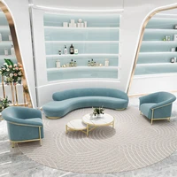 disposable technology fabric sofa modern design special design hotel multifunctional curved sofa