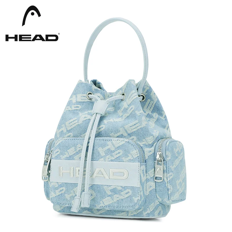 Head Backpacks Travel Sport Bags For Women Girls Small String Bags Denim School Bag