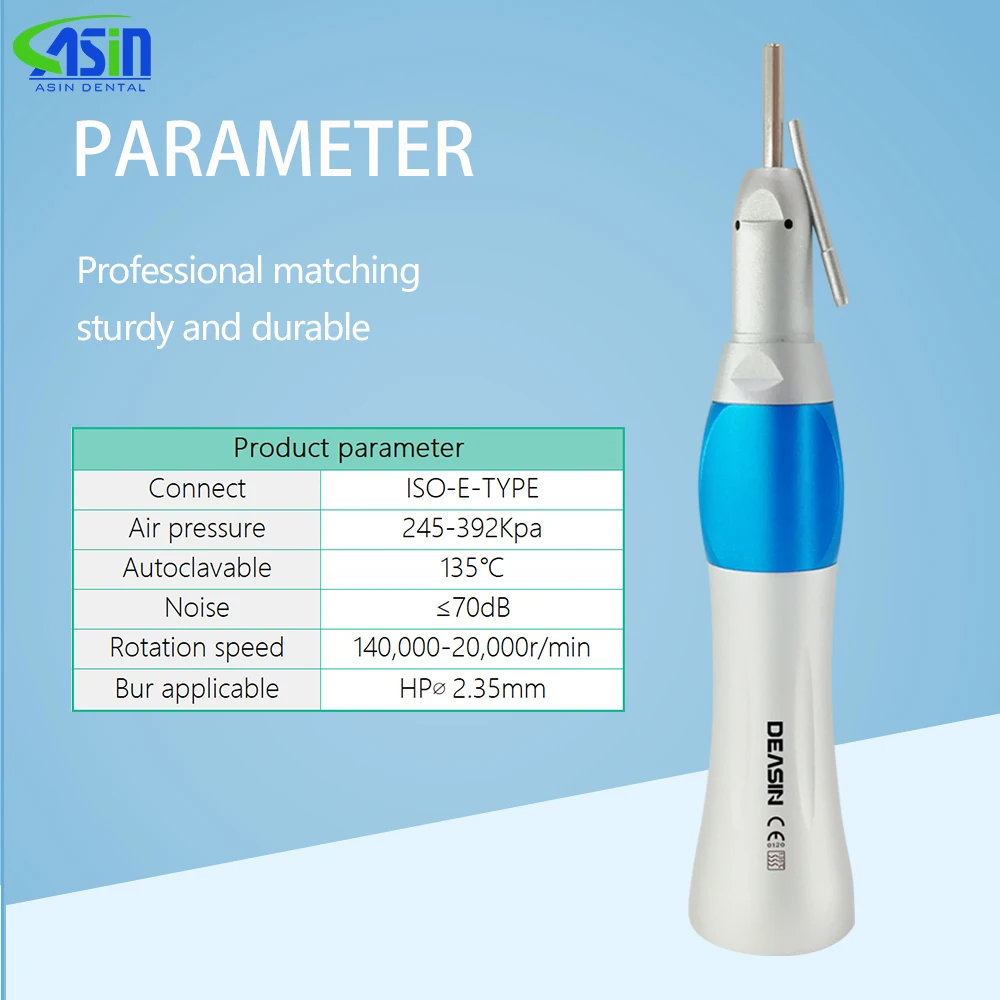 Dental Surgical Straight Handpiece 1:1 Nose Cone with External Irrigation Pipe Dentist Tools