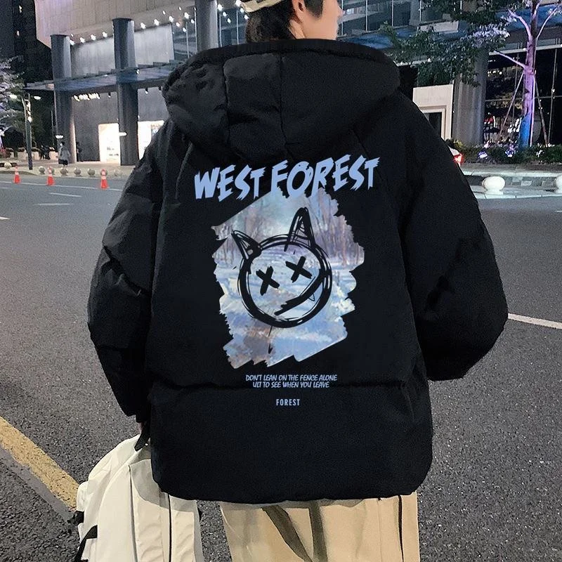 2022 Techwear зимняя куртка мужские парки Женские аниме принты японских манга