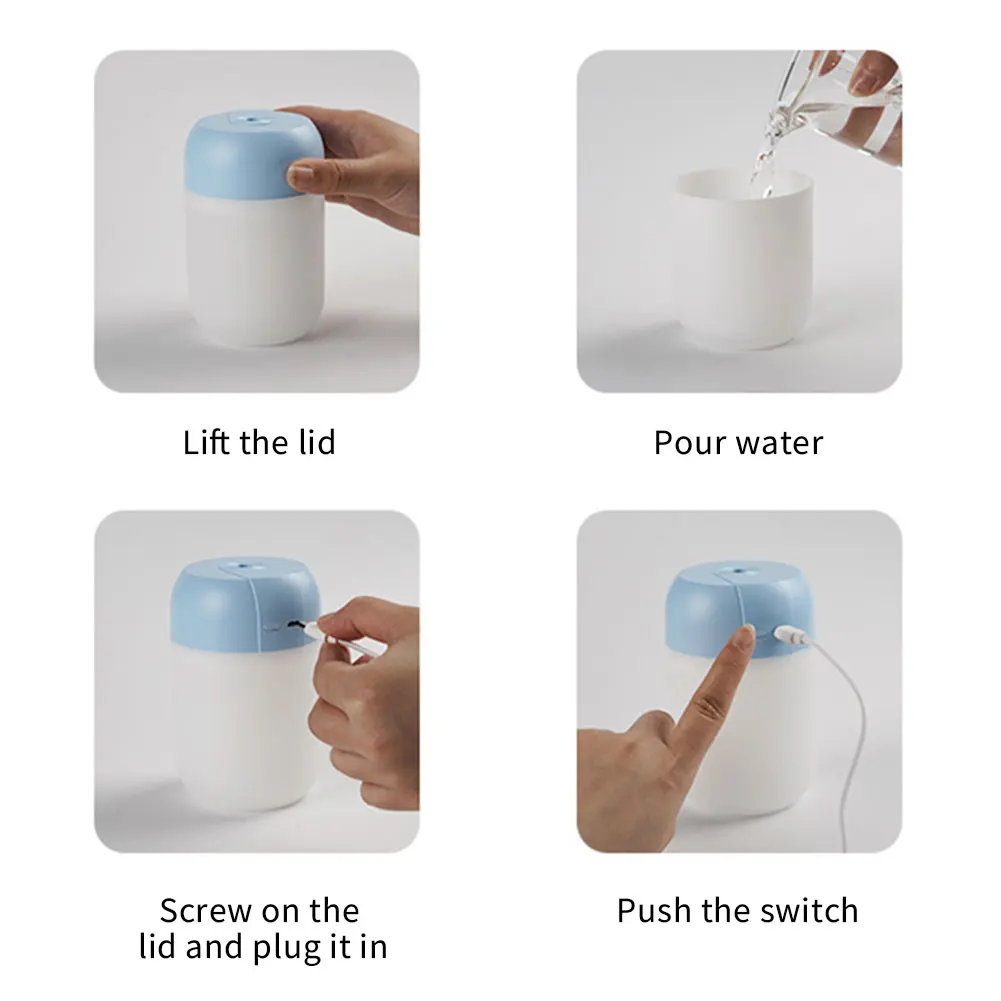 Портативный увлажнитель воздуха 300 мл ароматического масла для дома и автомобиля