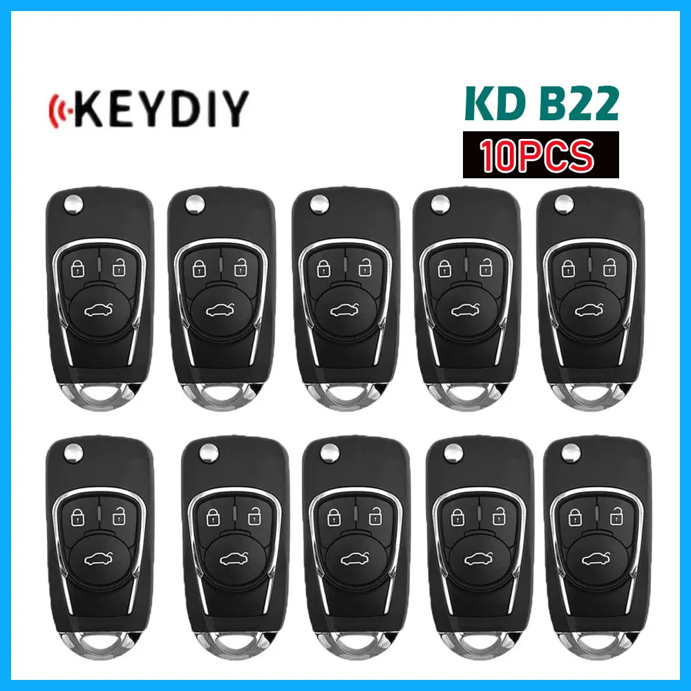 Фото 10 шт. Keydiy KD B22 многофункциональный универсальный дистанционный ключ 3 4 кнопки дистанционный смарт-ключ для KD900 KD-x2 KD мини-программатор ключей №1