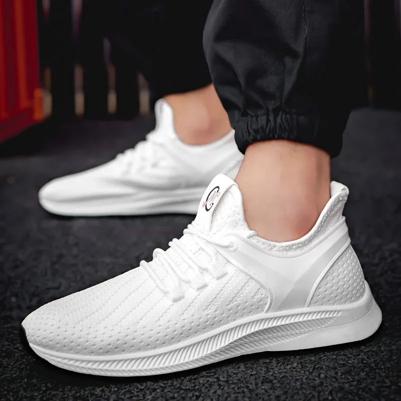 New Nice Sports Shoes Men's Breathable Casual Mesh Shoes Comfort Increase Lace-up Non-slip Low-top Running New Sports Shoes
