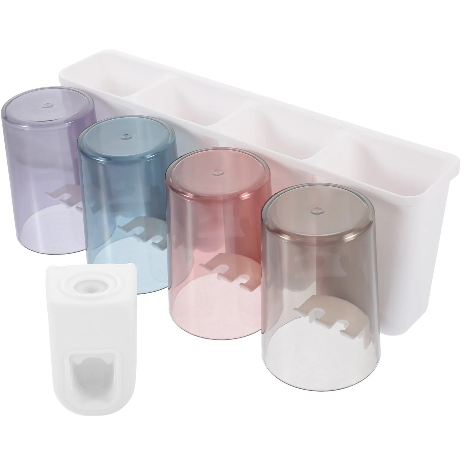 

Toothbrush Holder Organizer Toothpaste Rack Hanging Stand for Brushes Wall Shelf Plastic Bathroom