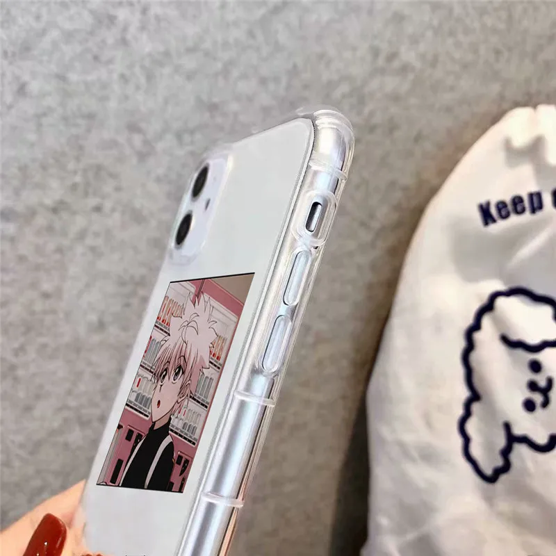 new clear shockproof phone cases for iphone 12 11 pro max x xs xr 7 8 7plus 8plus 13 hunter x hunter killua zoldyck anime cover free global shipping