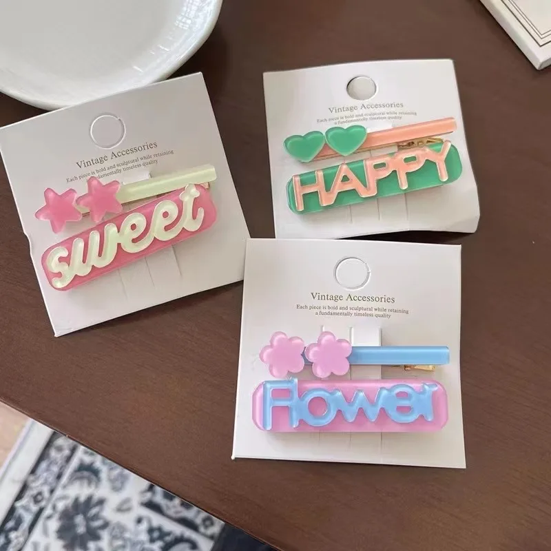 

Женские Модные Акриловые Пластиковые геометрические заколки для волос, 2 шт., Винтажные заколки для волос, длинные заколки, универсальные мо...