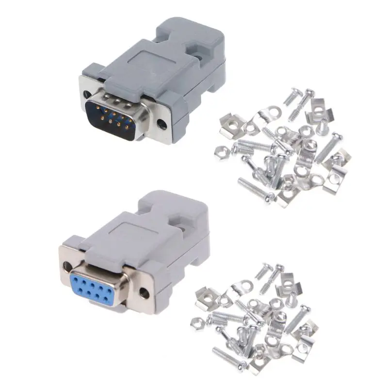 

5Sets 9Pin Male/Female D-Sub Plug Solder Connector RS232 Serial DB9 for w/ for G