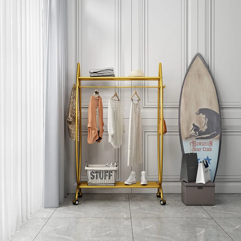 

Metal Golden Entrance Hall Standing Coat Rack Floor Hallway Furniture Coat Rack Space Saving Furniture Perchero Furniture XY50CR