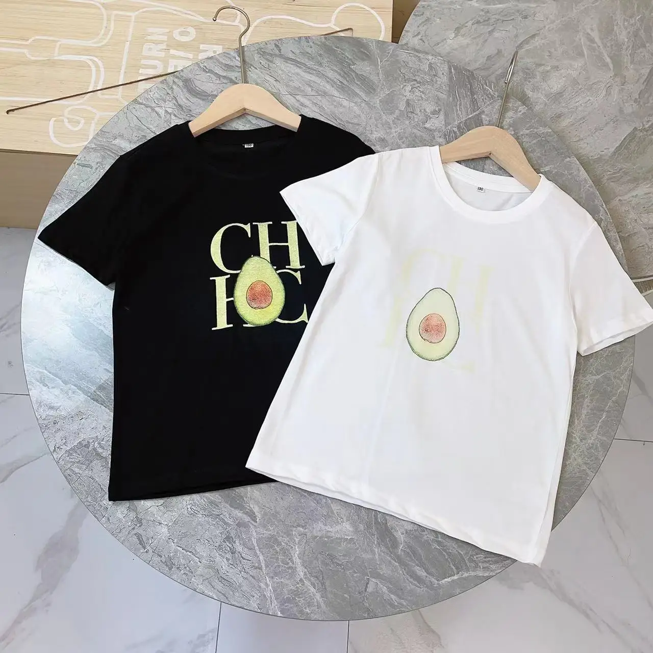 

Summer Children's Pullover Letter Pineapple Fruit Print Fashion Pullover Casual Short Sleeve Summer T-shirt Children's Wear