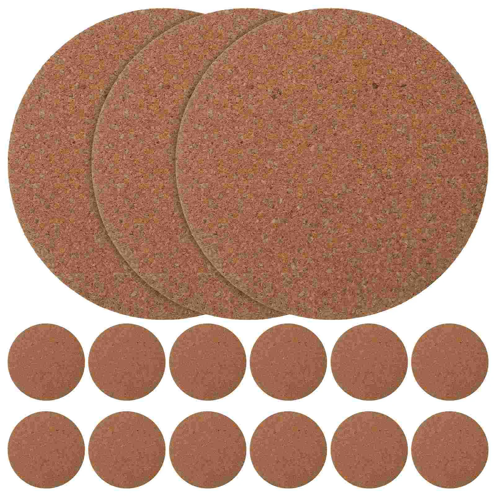 

30pcs Reusable Coasters Cork Coasters Drink Coasters Office Cup Mats Painting Coasters