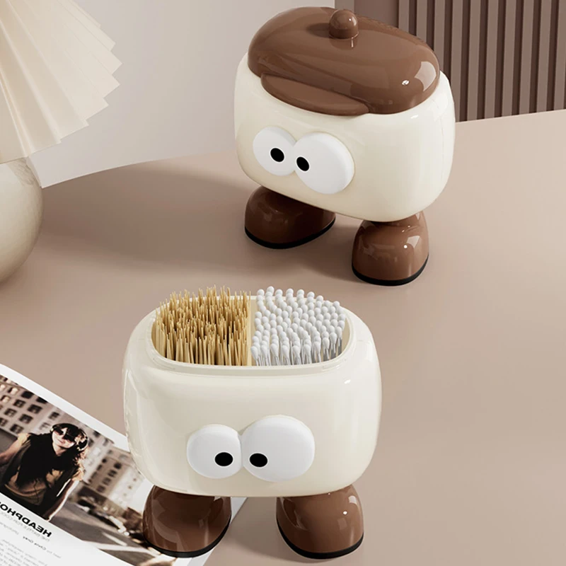 Креативный держатель Qtip с крышкой коробка для ватных тампонов дисков органайзер