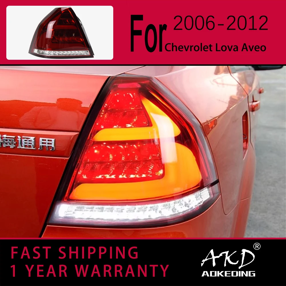 Автомобильные фары для Chevrolet Lova Aveo светодиодный задний фонарь 2006-2012 стоп-сигнал DRL