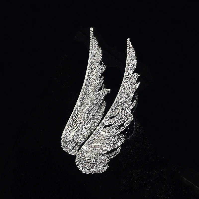 

Angel's Wings Exquisite Elegant Women's Feather Brooch Temperament All-match Accessories Suit Coat Pin Buckle Corsage