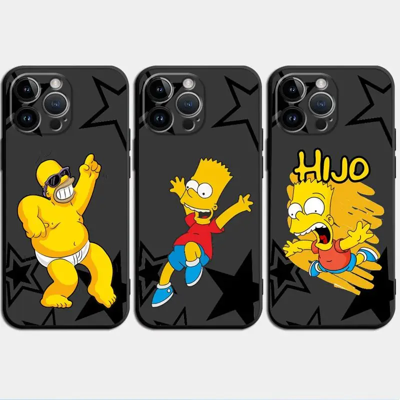phone Cases for iphone 14 case 11 12 15 Pro XS Max 8 13 Mini X SE 7 16 Plus funda Antiscratch cover WooHoo Cartoon The Simpsons