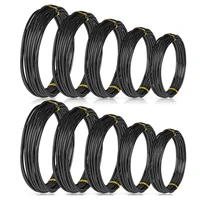 10 rolls bonsai wires anodized aluminum bonsai training wire in 5 sizes 1 0 mm 1 5 mm 2 0 mm 2 5 mm 3 0 mm black