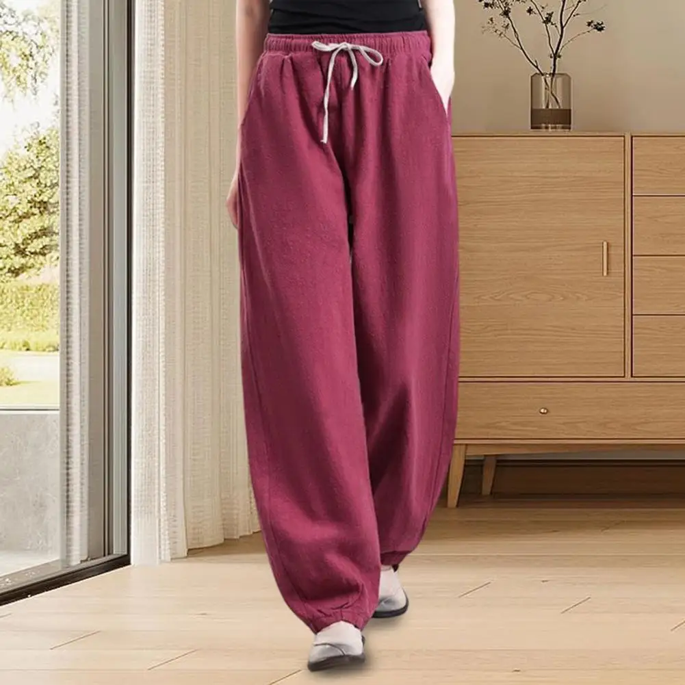 

2023 Summer Thin New Ice Silk Wide-leg Pants Women's High Waist Drape Thin Straight Loose Mopping Casual Pants