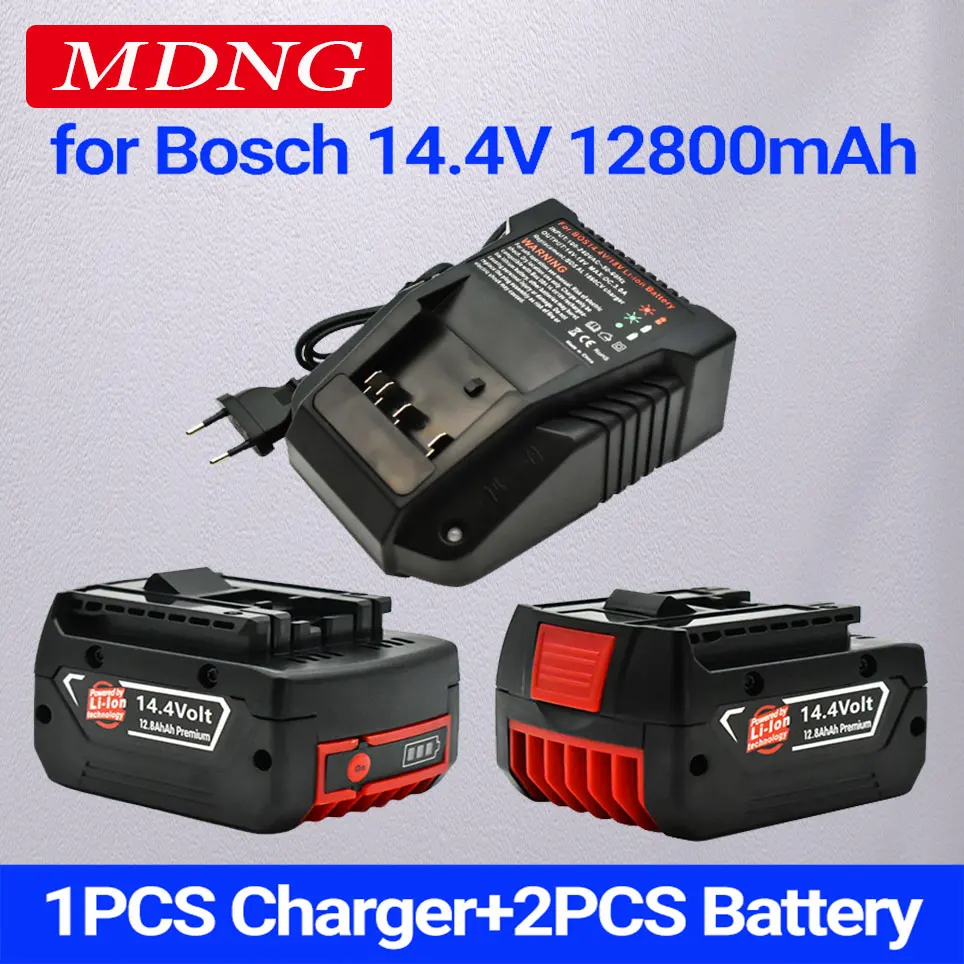 

Original BAT614G Rechargeable Battery 14.4V 12800mAh Lithium ion for Bosch 14.4V Battery BAT607G BAT614 BAT614G+ Charger