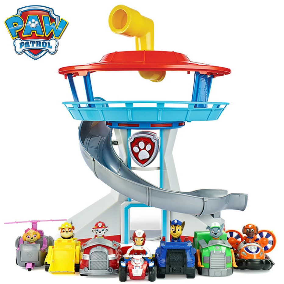 

Paw Patrol Toys Dog Puppy Set Toy Car Lookout Playset Patrulla Canina Toys Psi Patrol Action Figure Model Chase Children Gifts