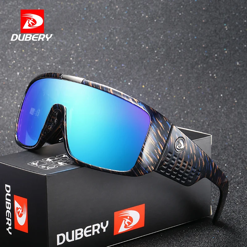 

Цельнокроеные солнцезащитные очки DUBERY UV400 Защитные очки для вождения зеркальные оверсайз классные мужские солнцезащитные очки для вождени...