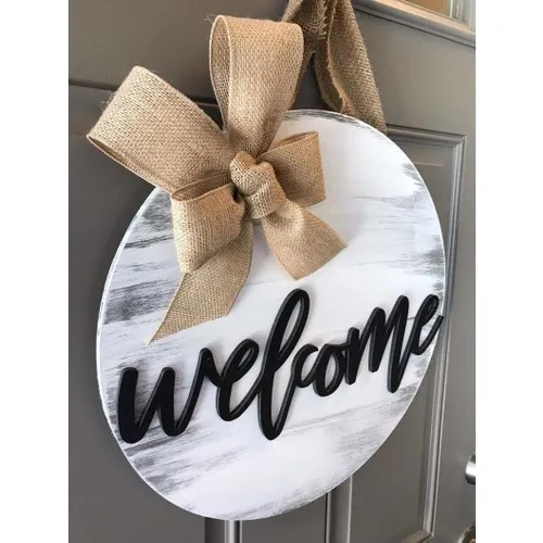 

Enissimo Welcome Door Ornament Welcome Wreath Frame Table Door Decor