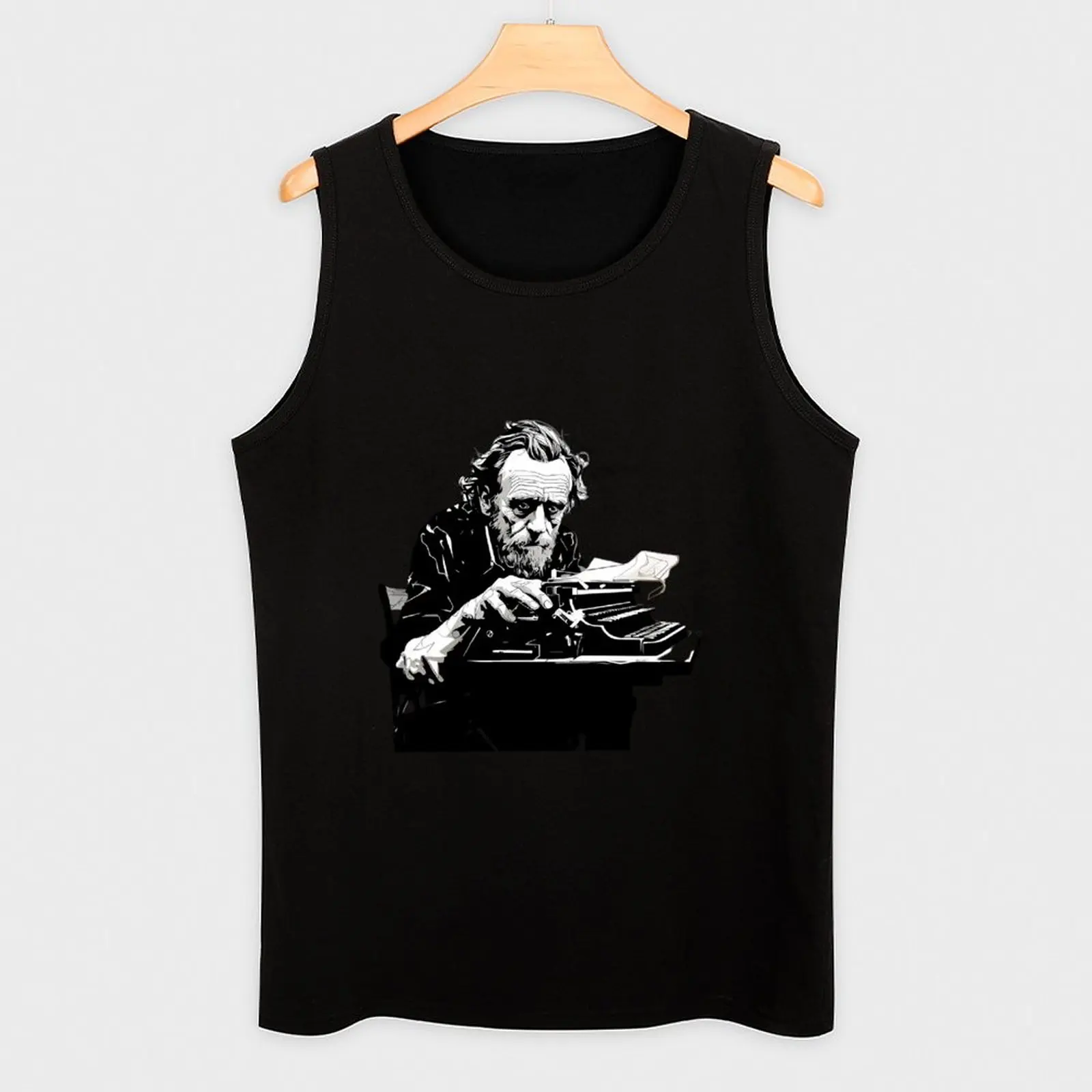 Майка Charles Bukowski новые топы и футболка с мышцами мужская спортивная летняя одежда