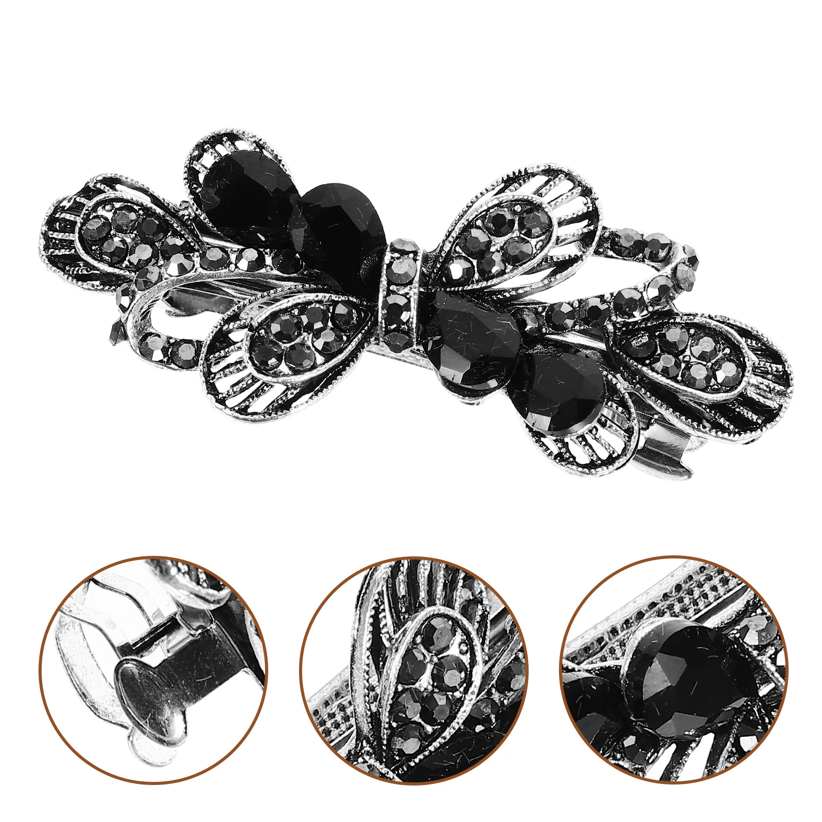 

Glitter Hair Clip Rhinestones Hair Clip Women Barrette Fashion Styling Tool Bow Knot Barrette