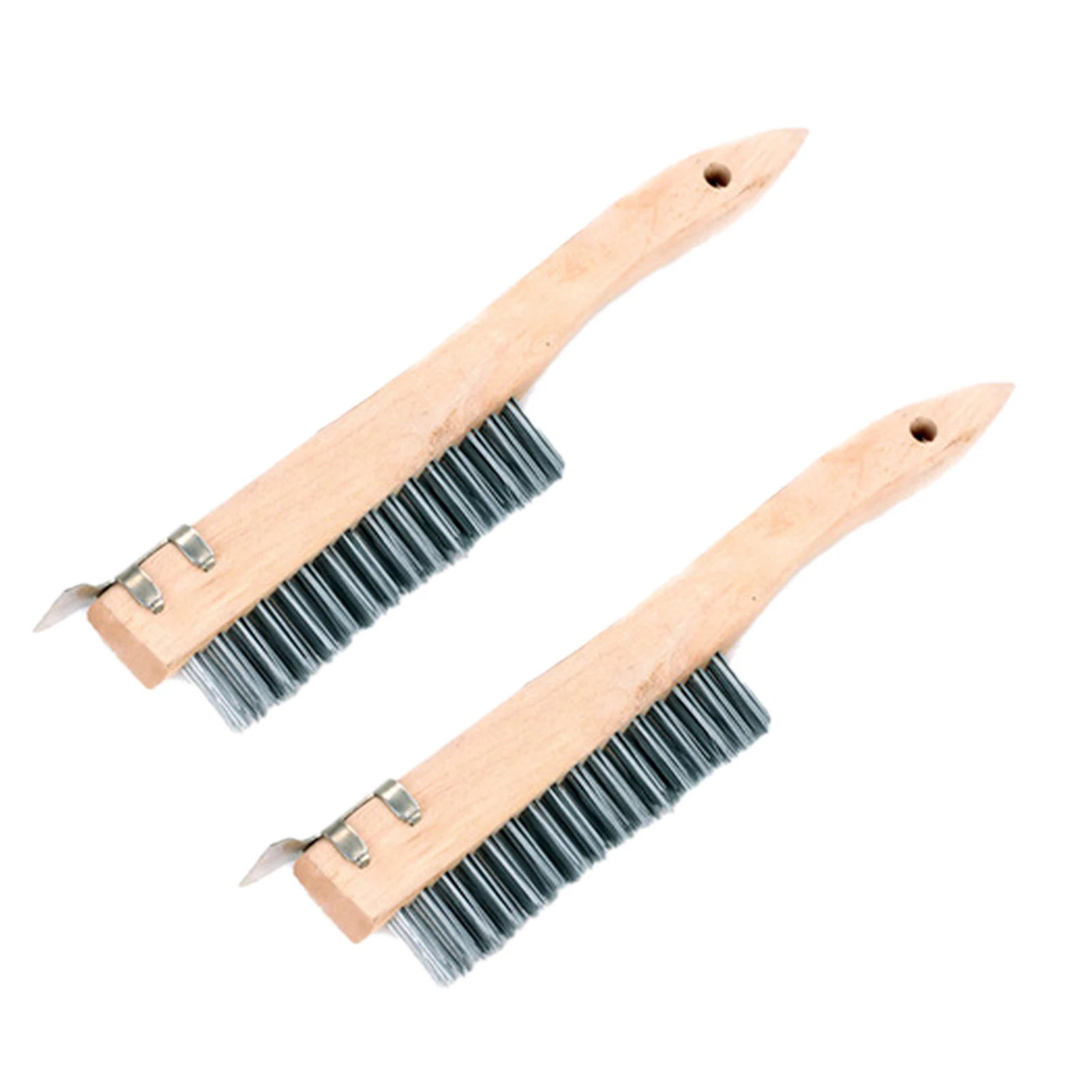 

Щетка из стальной проволоки с деревянной ручкой и скребком, 2 шт./упаковка