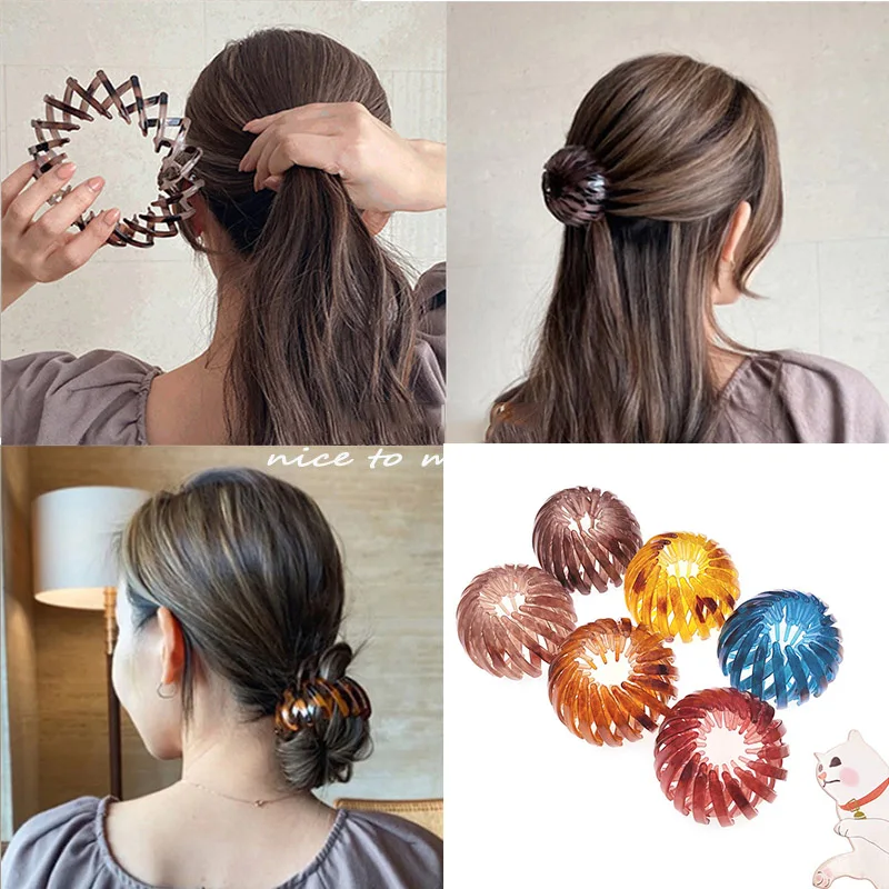 

Модная женская Корейская телескопическая заколка для хвоста, заколка для пучка, аксессуары для волос, украшение для волос, головной убор