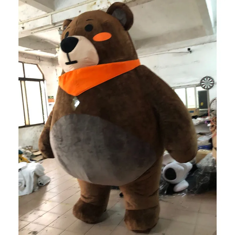 Костюм-талисман с толстым медведем надувной костюм мультяшной куклы ходящий