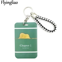 little prince green key lanyard car keychain id card pass gym mobile phone badge kids key ring badge holder accessories