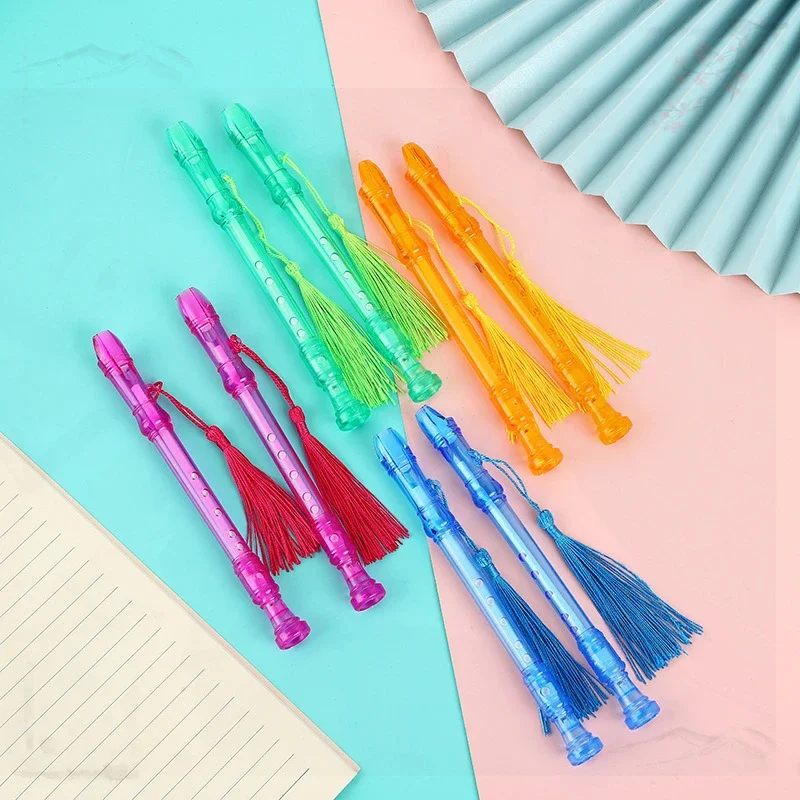 Фото 24 Pcs Transparent Stationery Set with Tasseled Flute and Gel Pens for School Supplies №1
