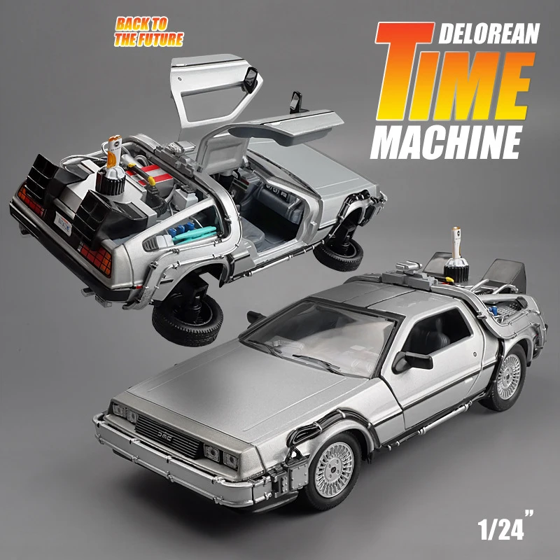 1:24 DMC-12 Delorean Назад в будущее машина времени литая модель автомобиля из сплава