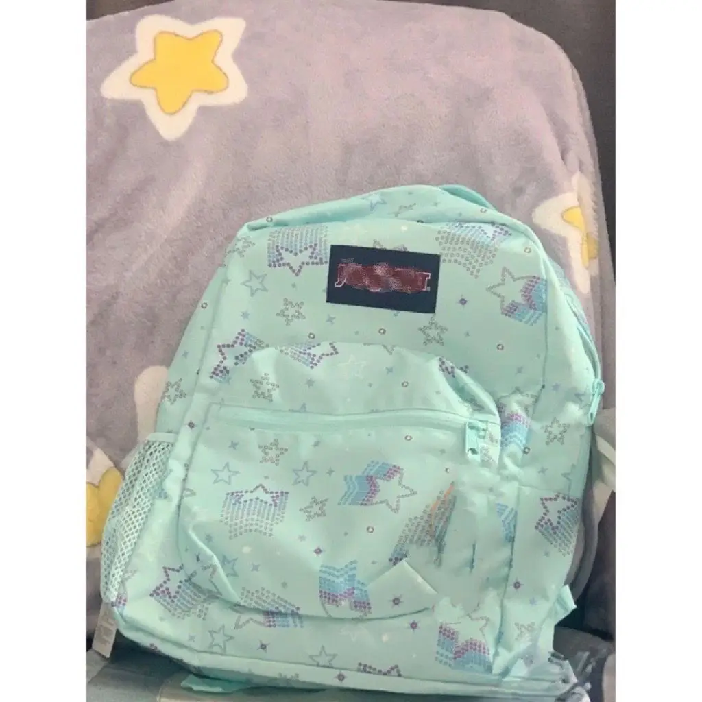 

Trendy Star Student Schoolbags Japanese Korean Harajuku Mint Green Fresh High Capacity Backpack Ins College Women Shoulder Bag
