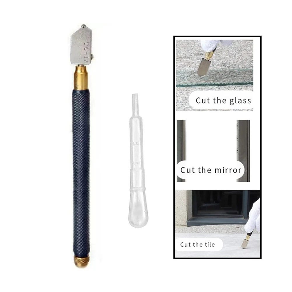 

2pcs TC-17 Diamond Glass Cutter Pencil Style Carbide Tip For DIY Mirrors Glass Frames Tiles Cutting Hand Tool Accessories