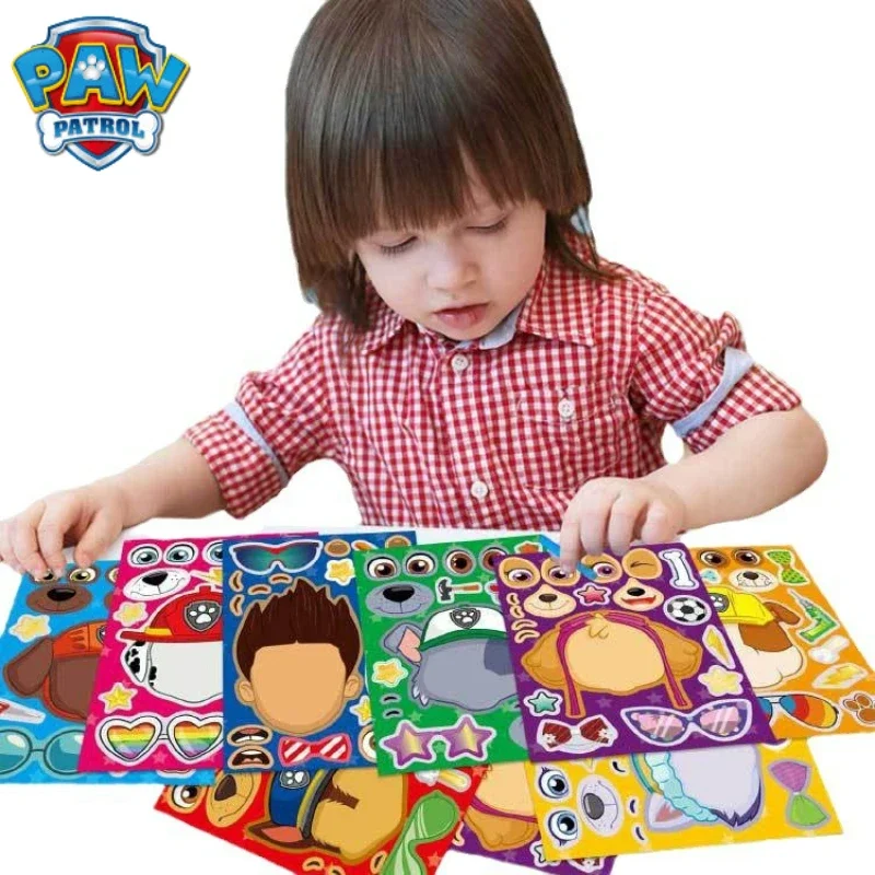 Аниме Щенячий патруль наклейки сделай сам мультяшный маршалл губная голова Скай